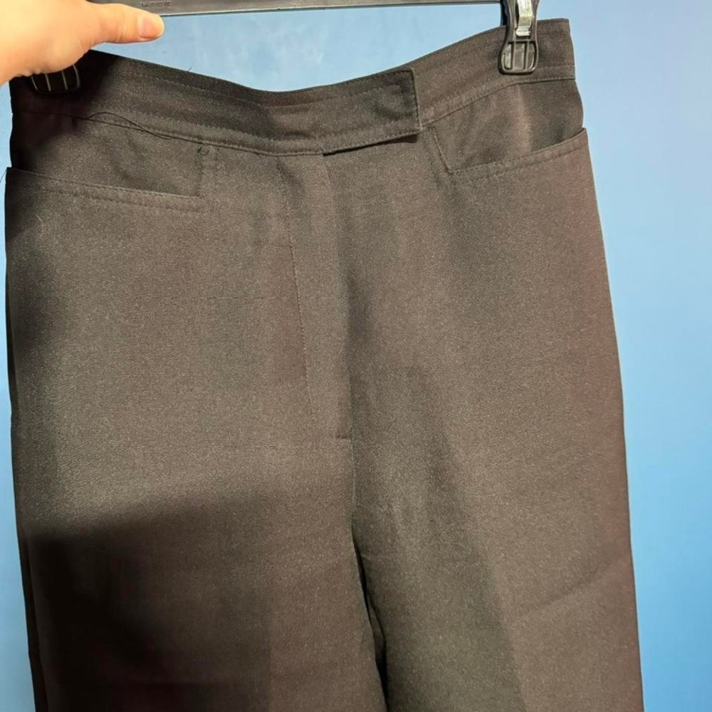 Vintage 90s Black Trousers Women's Size 8 Larry Levine Sport High Rise Pleated - Picture 7 of 7
